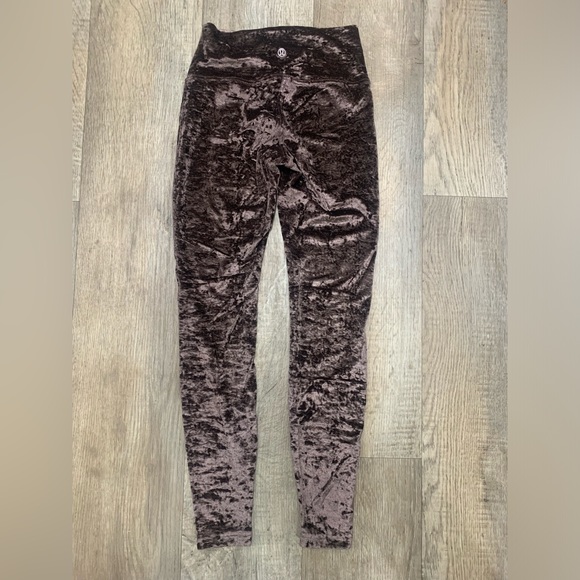 Women’s Wunder Lounge High Rise Tight 28”— Crushed Velvet Soft Brown - Picture 3 of 4